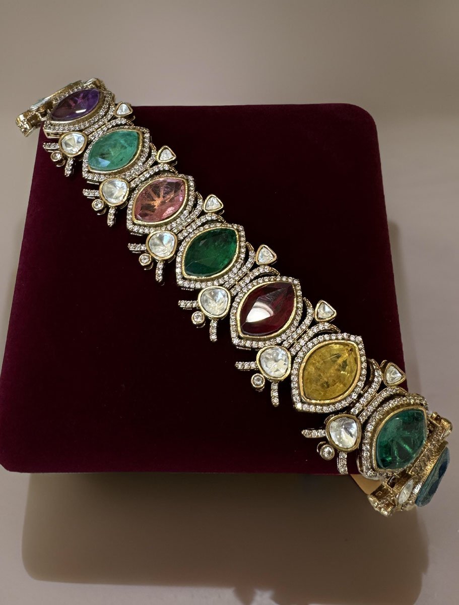 Bollywood Inspired Premium Kundan CZ Bracelet