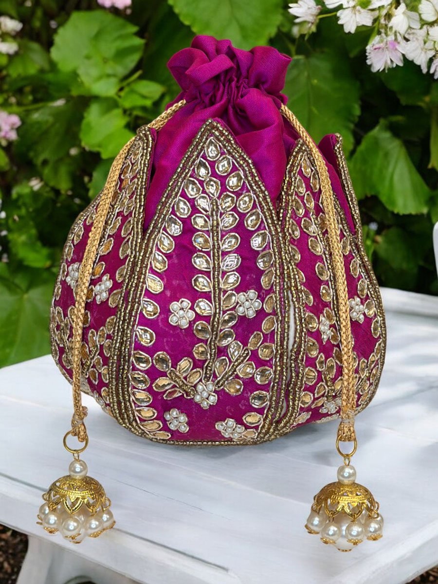 Elegant Lotus Potli Bag