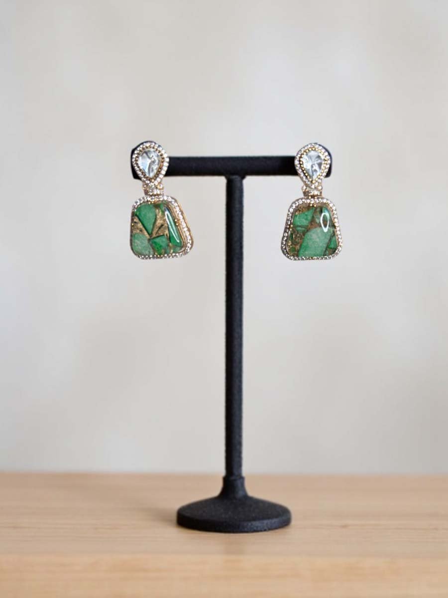 Premium Marble Doublet Stones Stud Earrings