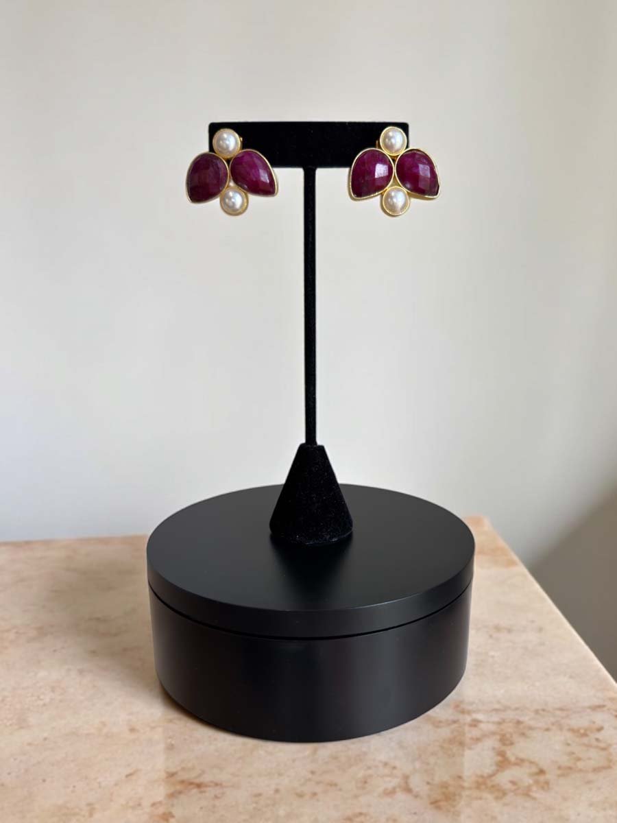 Natural Citrine Stones MOP Necklace Set