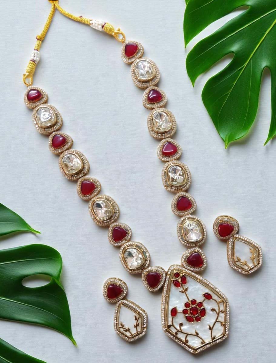 Sabyasachi Inspired Necklace set with MOP Pendant