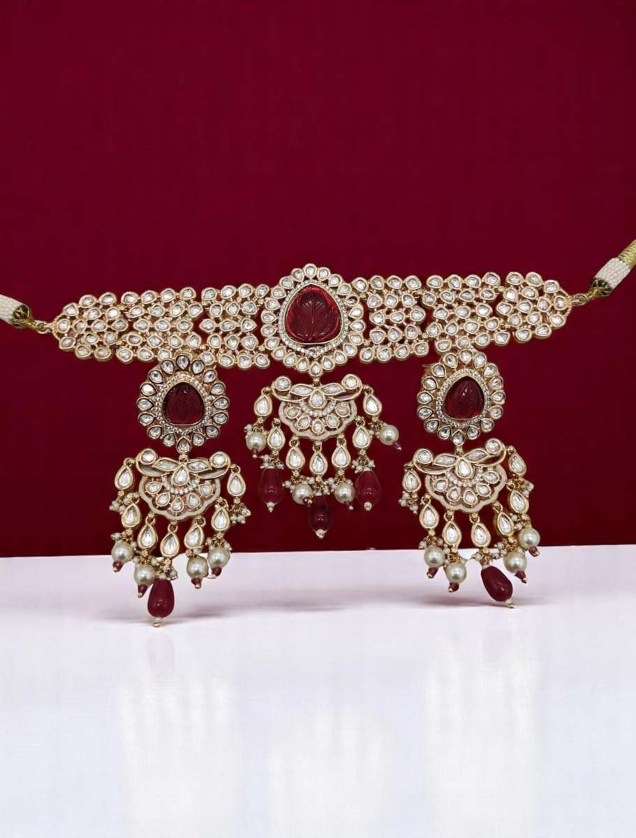 Bollywood Inspired Polki Kundan Choker Set