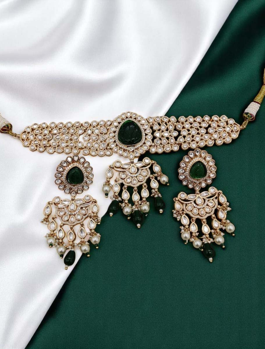 Bollywood Inspired Polki Kundan Choker Set