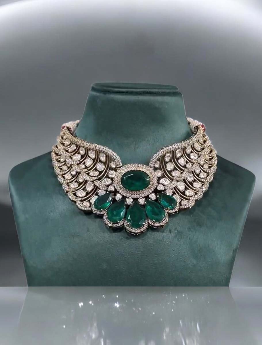 Bollywood Inspired Moissanite Choker Set