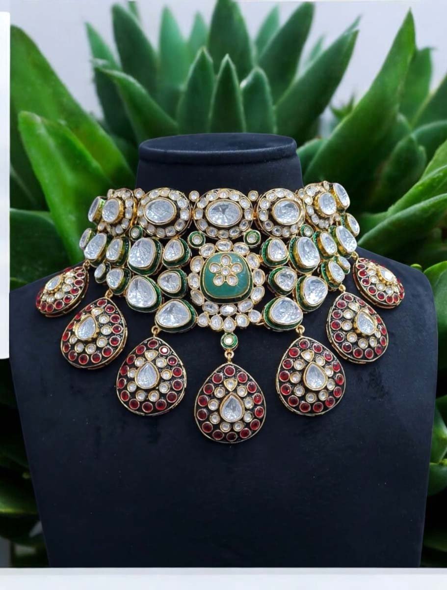 Premium Uncut Kundan Bridal Choker Set