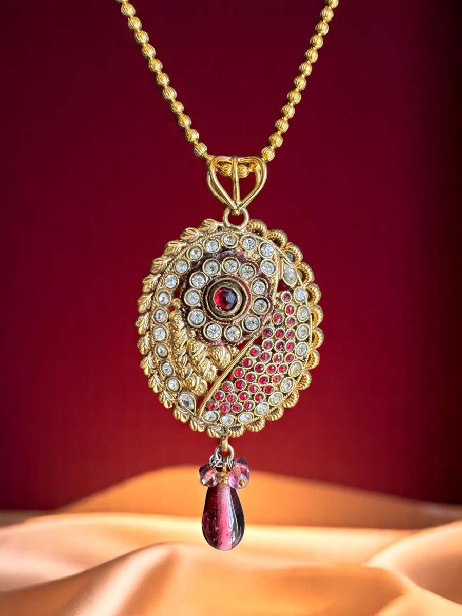 Designer Rajwadi Pendant Set