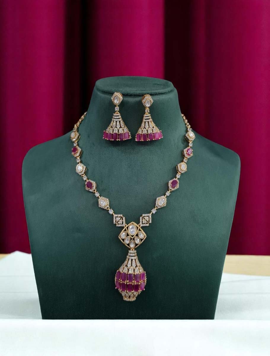 Celebrity Inspired Designer CZ Necklace set