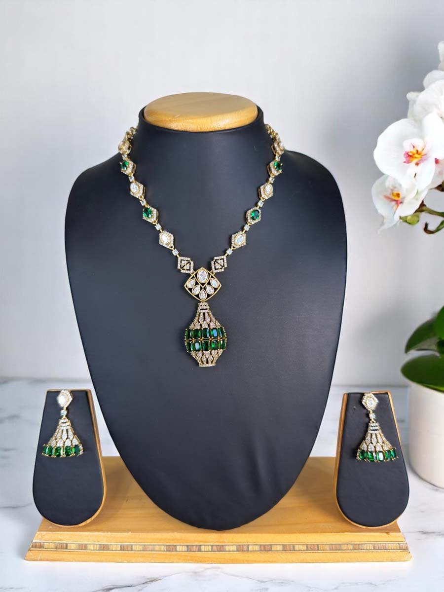 Celebrity Inspired Designer CZ Necklace set