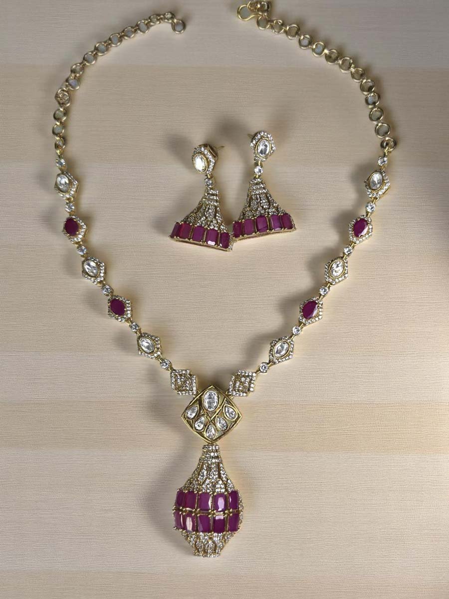 Celebrity Inspired Designer CZ Necklace set