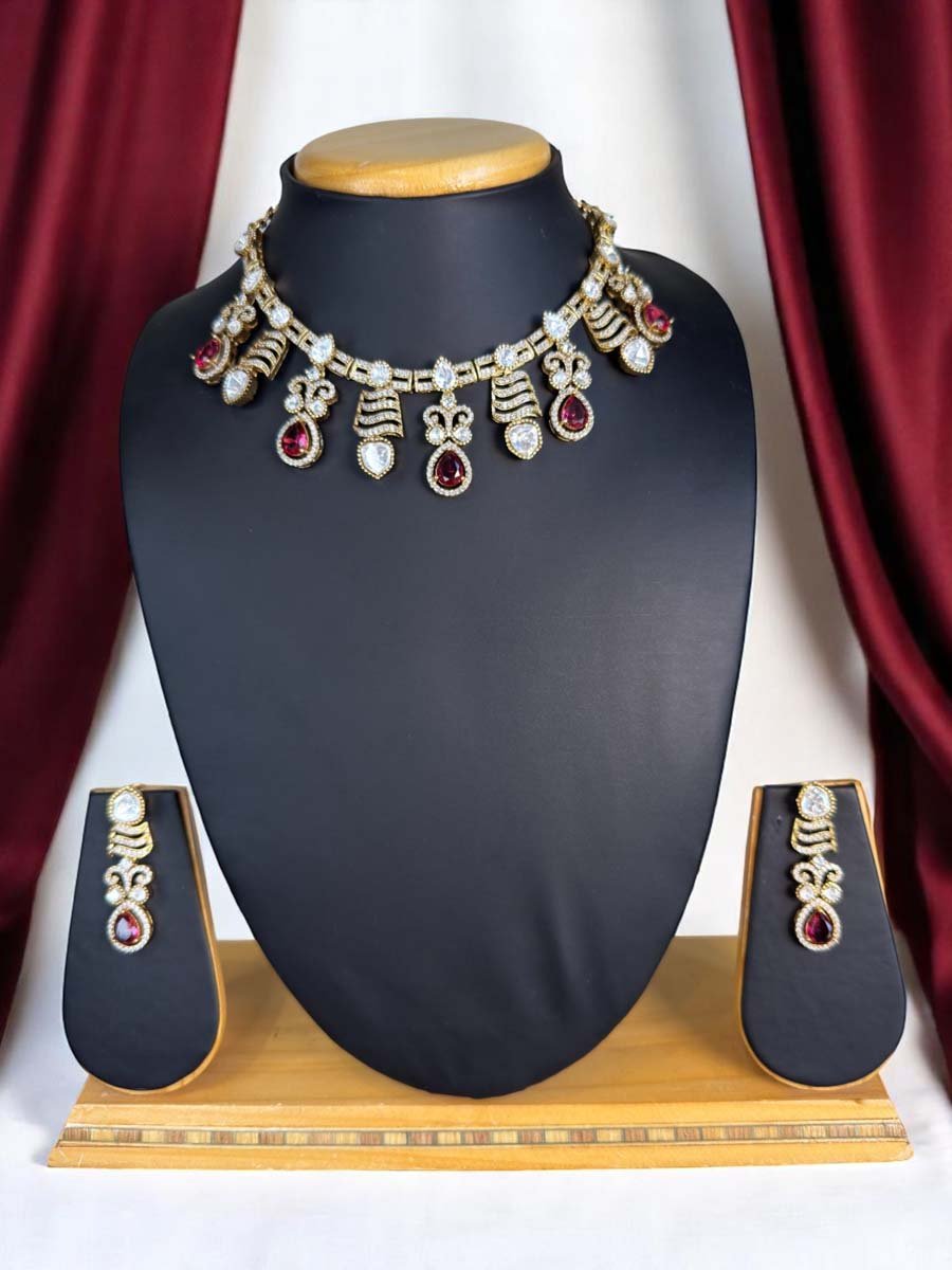 Gorgeous AD CZ Necklace Set