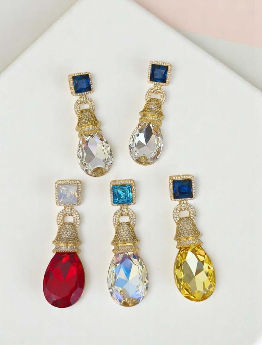 Exquisite Cushion Cut Swarovski Earrings