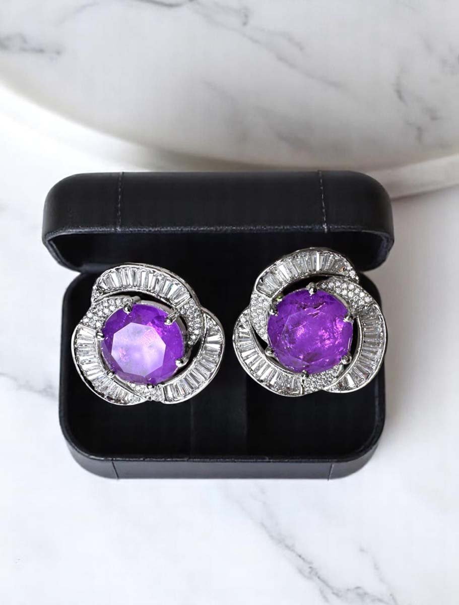 Luminous Swarovski Stud Earrings