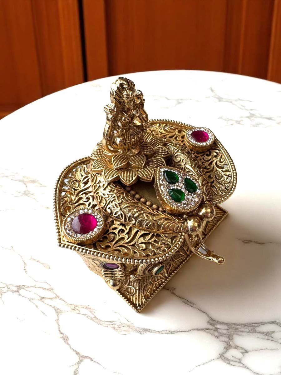 Exquisite Goddess Lakshmi Kumkum Box
