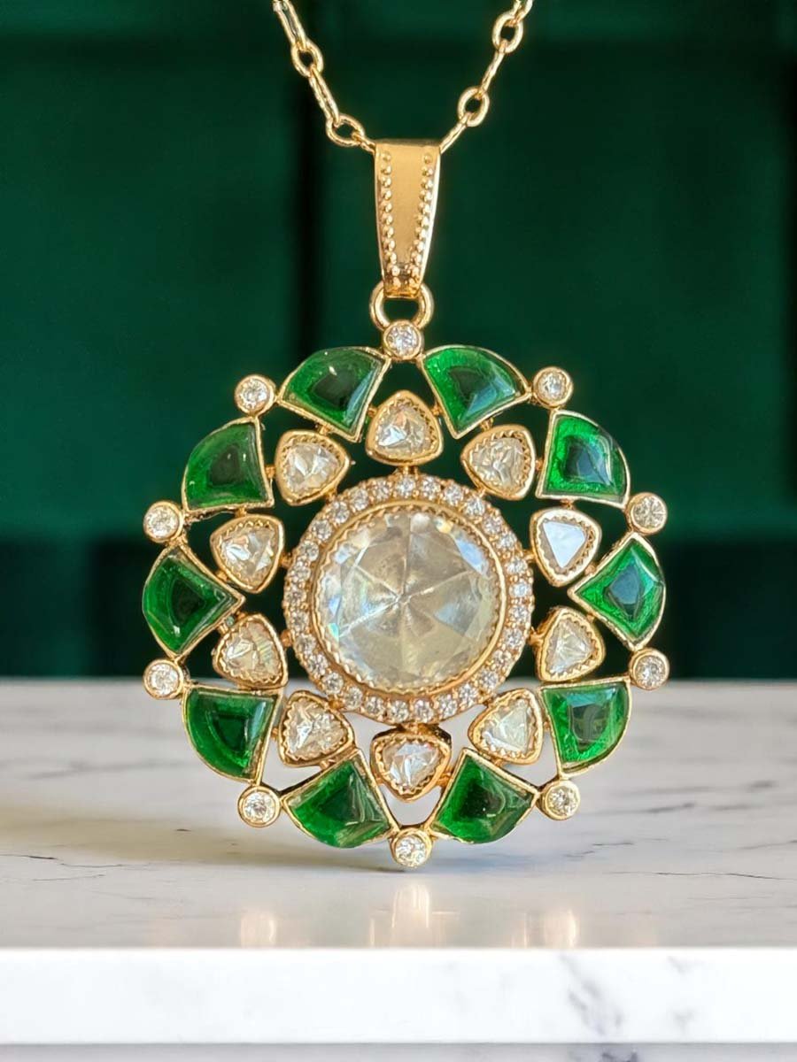 Premium Moissanite Pendant Set