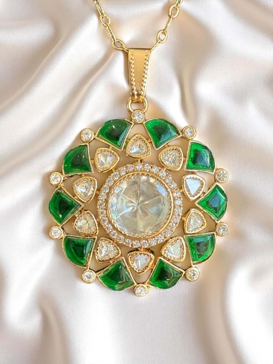 Premium Moissanite Pendant Set