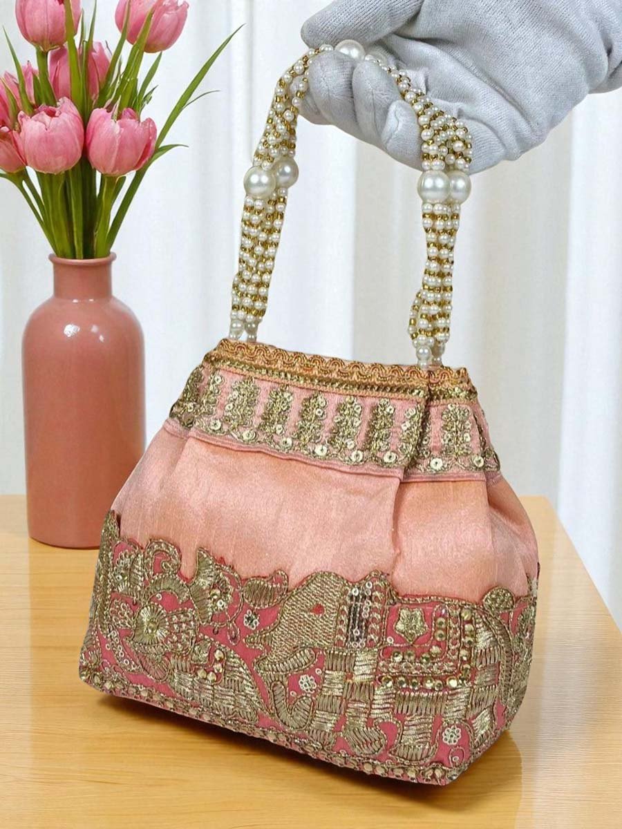 Elephant Embroidered Potli Bags