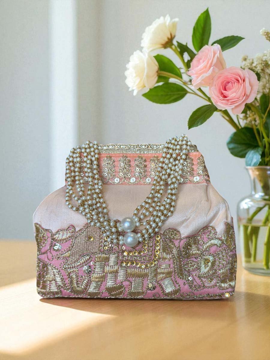 Elephant Embroidered Potli Bags