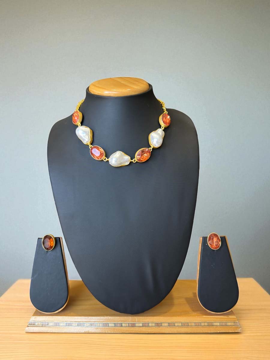 Vibrant Style MOP Necklace Set