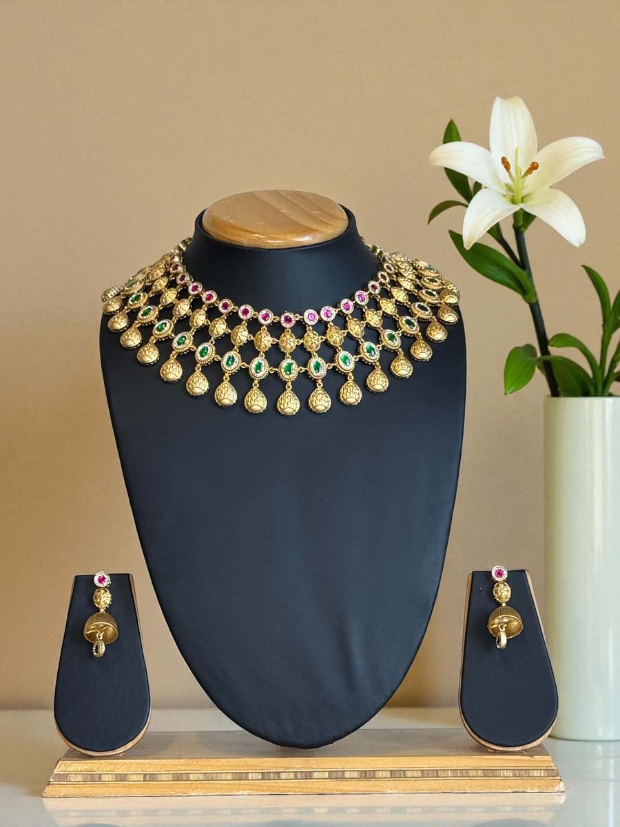 Exquisite Rajwadi Choker Set