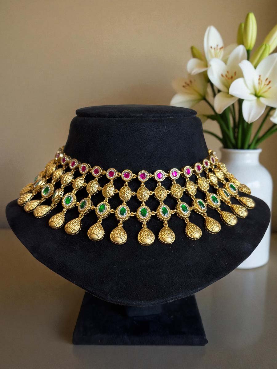 Exquisite Rajwadi Choker Set