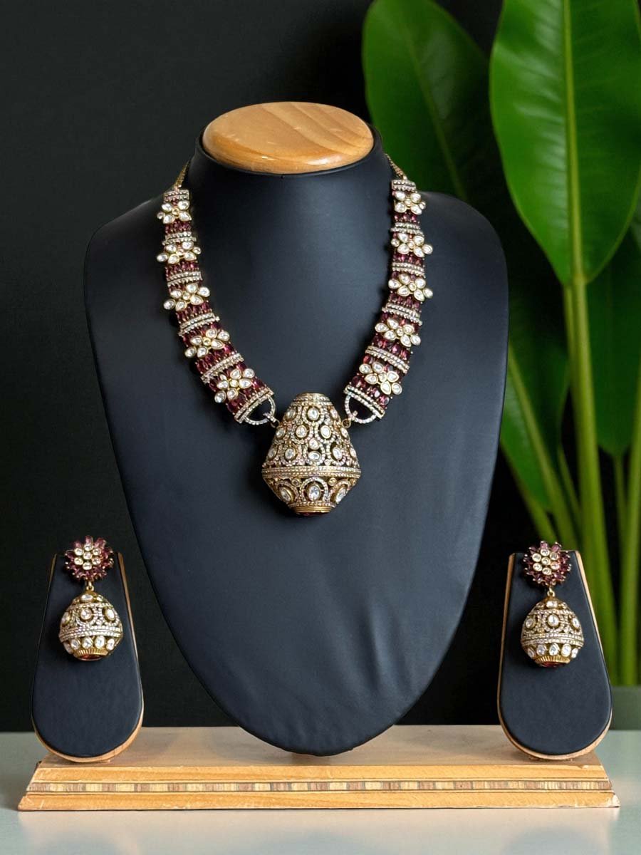 Sabyasachi Inspired Moissanite Kundan Necklace Set