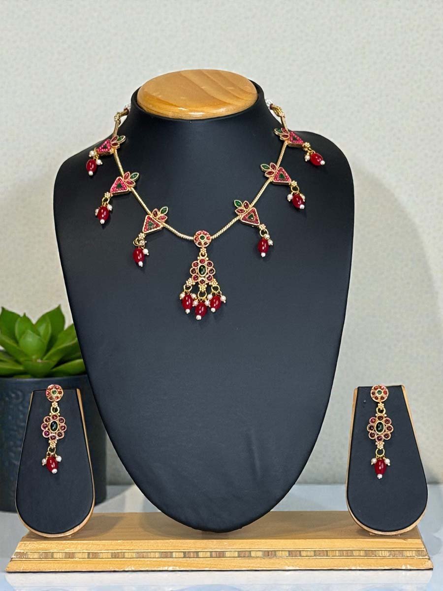 Handcrafted Rajwadi Necklace Set