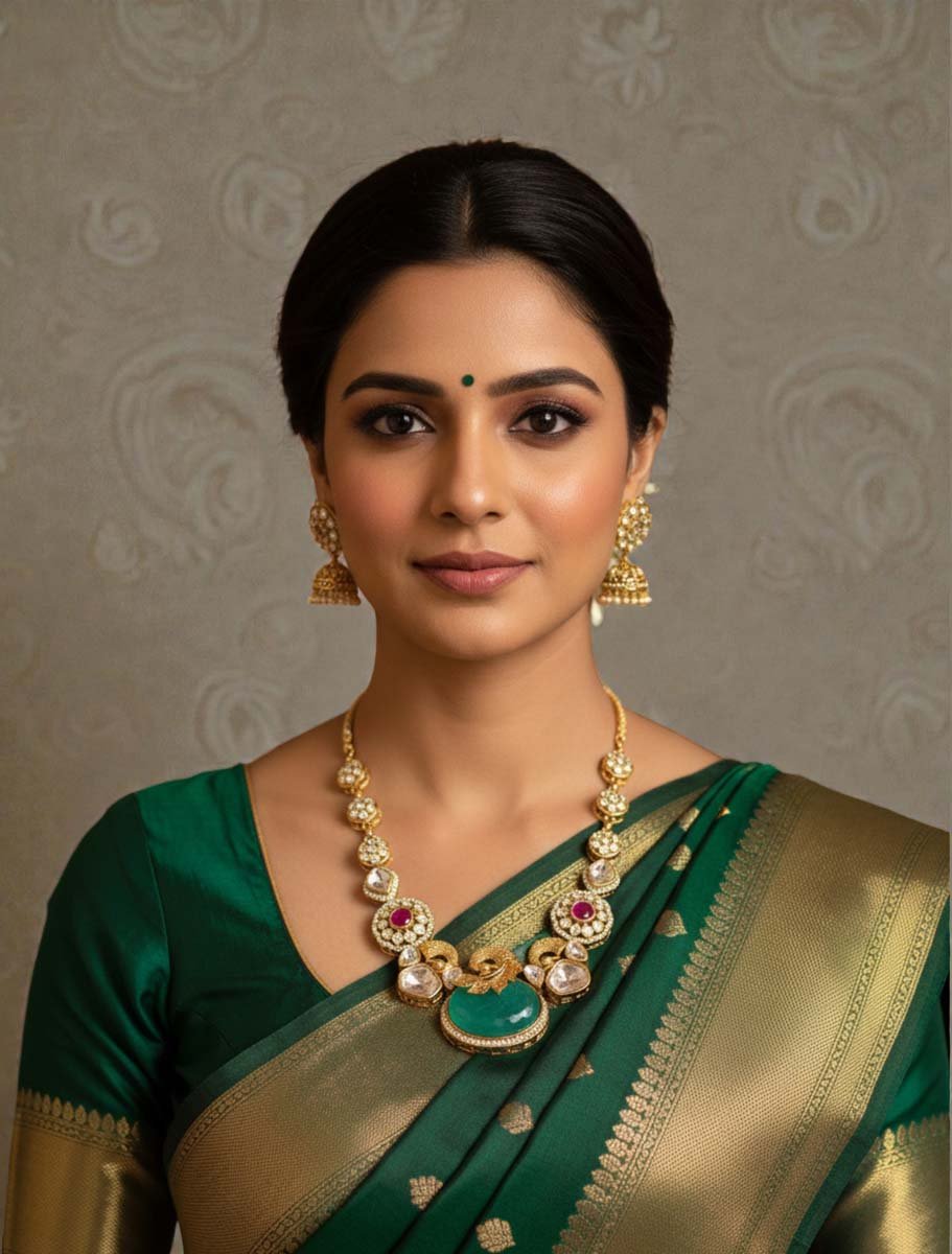 Sabyasachi Inspired Premium Kundan Necklace Set