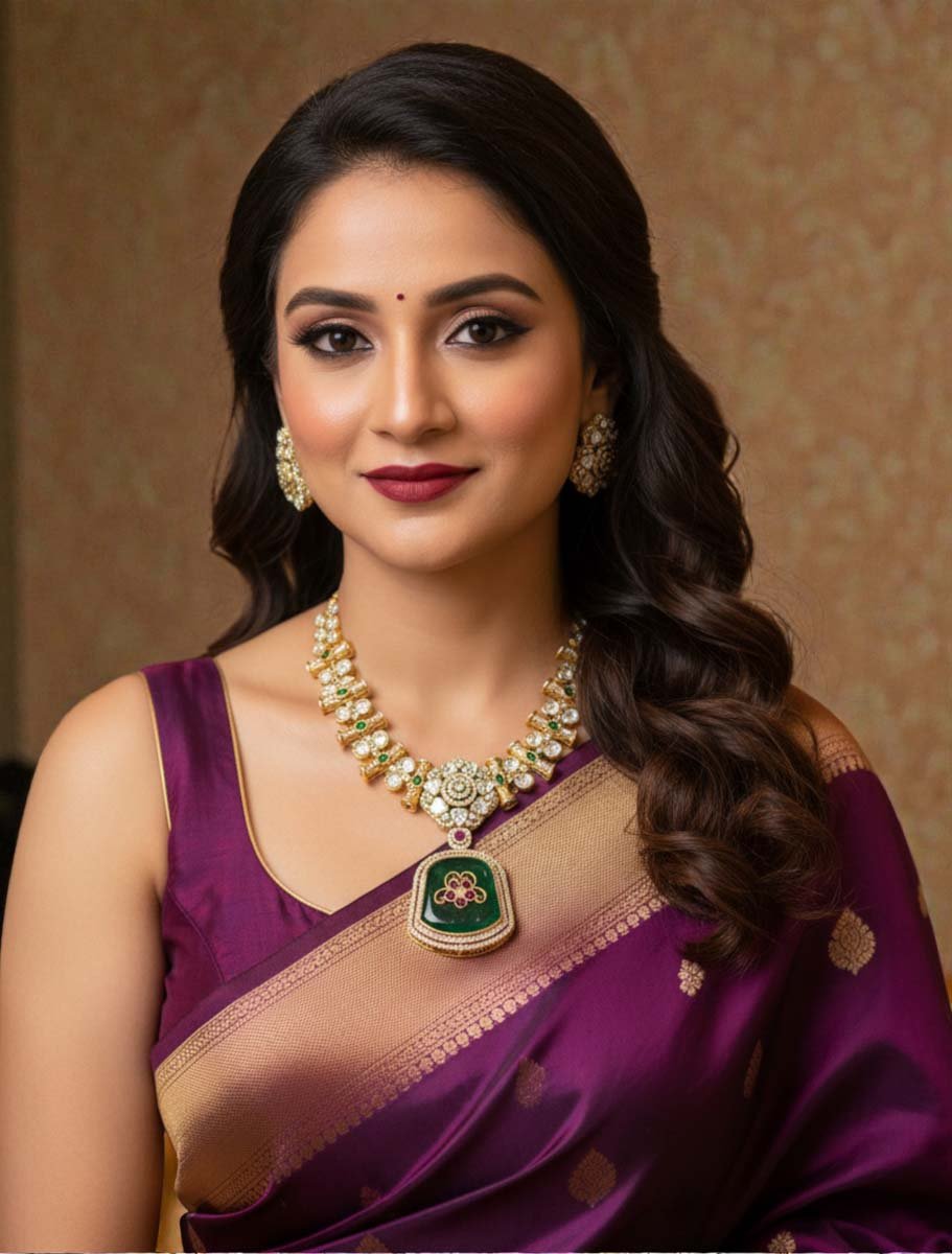 Premium Moissanite Bollywood Necklace Set