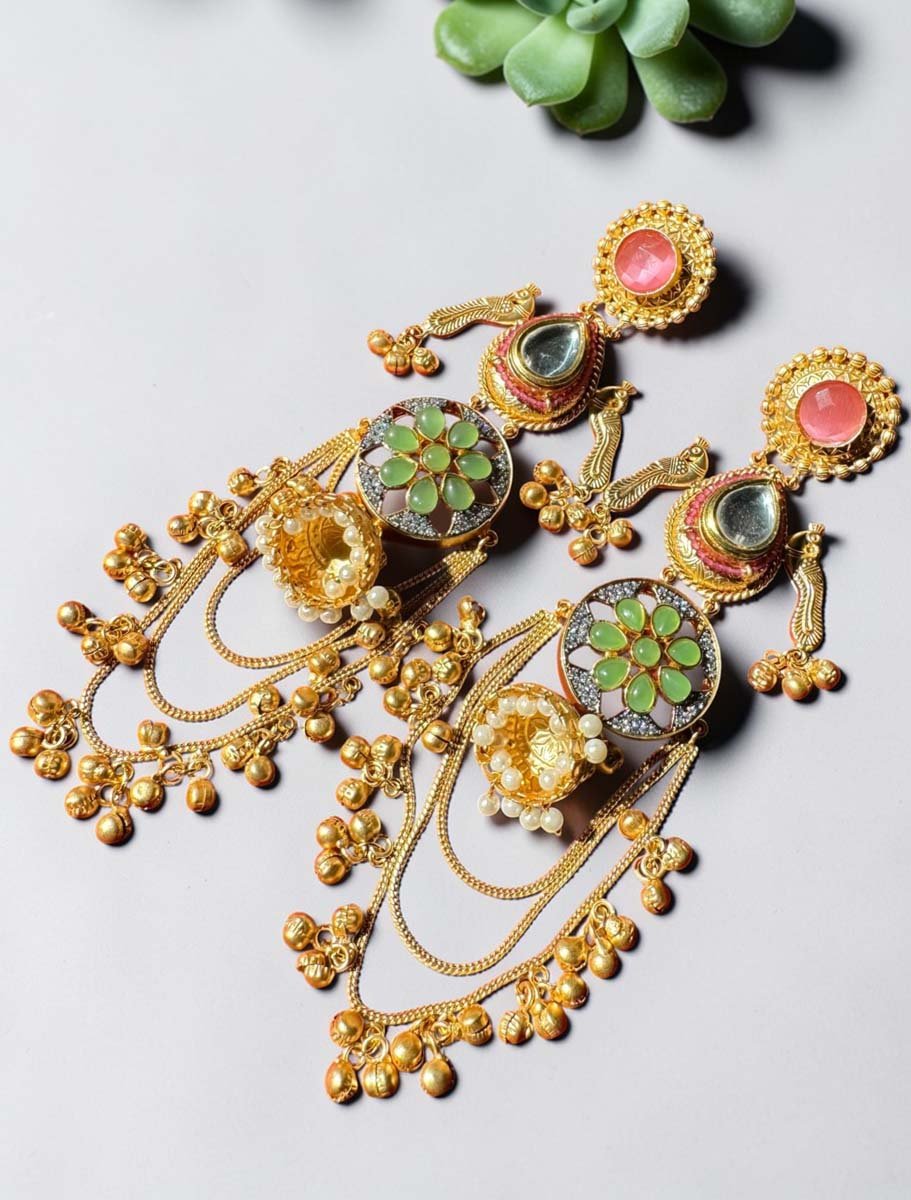 Kashmiri Designer Long Earrings