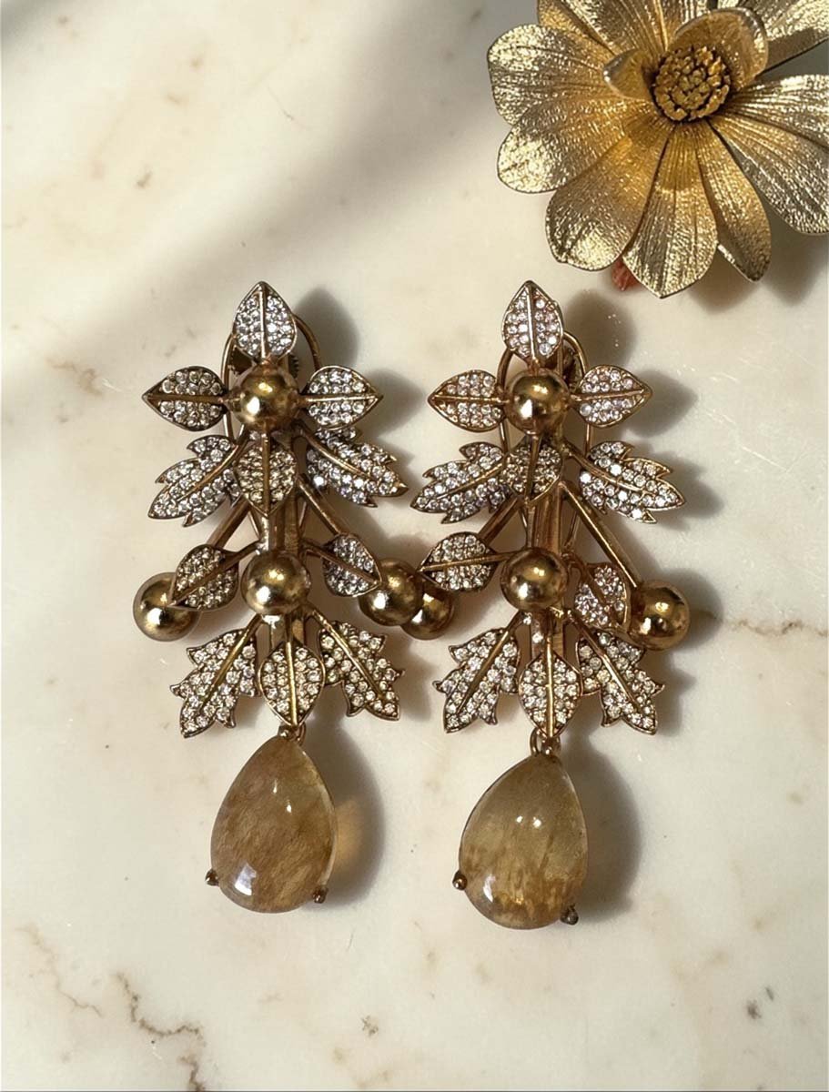 Bollywood Inspired Moissanite CZ Earrings