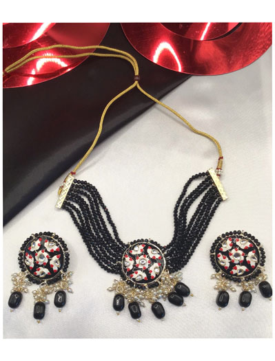 Meenakari choker set