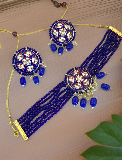 Meenakari choker set