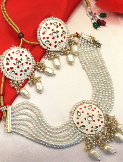 Meenakari choker set