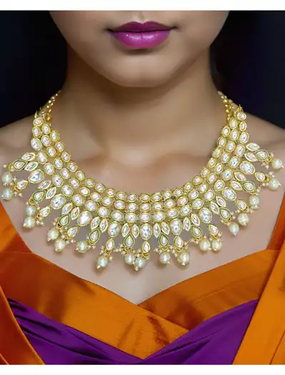 Traditional Kundan Set with back meenakari