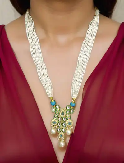 Meenakari Kundan Necklace Set