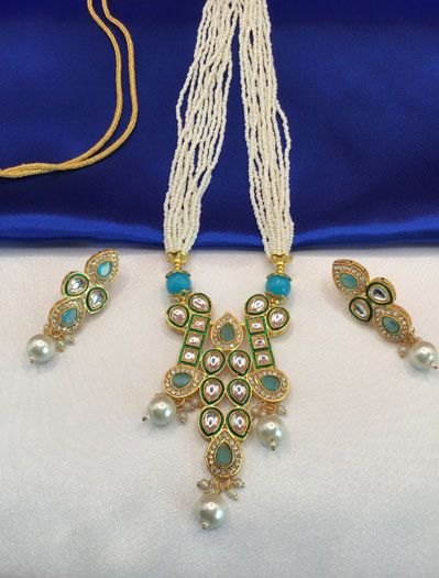 Meenakari Kundan Necklace Set