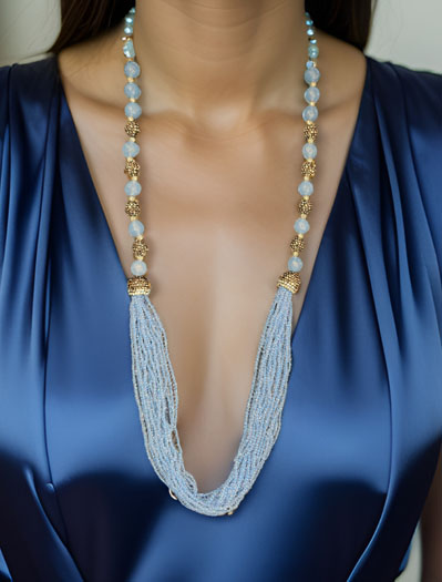 Oxidized Pearl Necklace Set