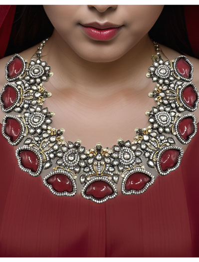 Sabyasachi Inspired Jadau Kundan Necklace Set