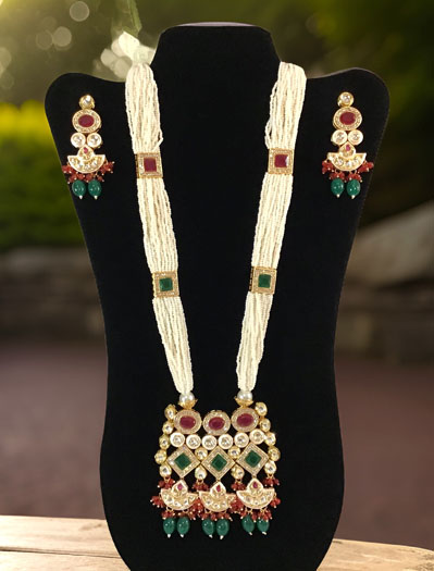 Classic Kundan Long Necklace Set