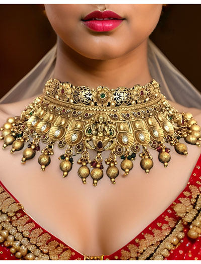 Varalaxmi Antique Choker Set