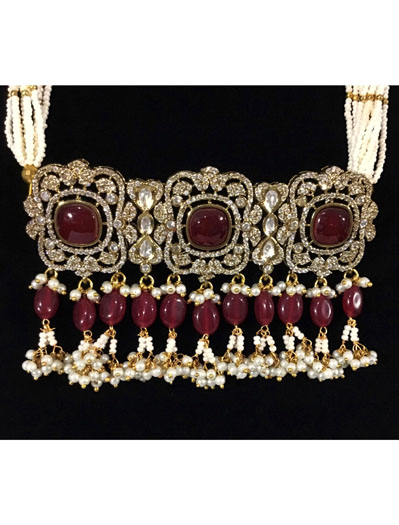 Polki Kundan Necklace Set