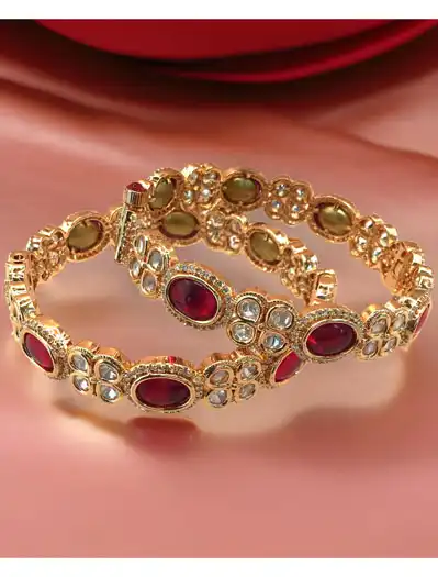 24 carat polish AD Bangles/Kada