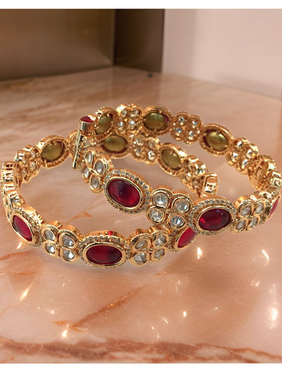 24 carat polish AD Bangles/Kada