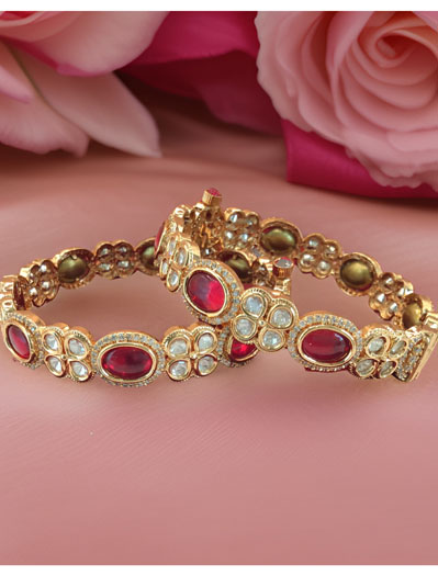 24 carat polish AD CZ Bangles