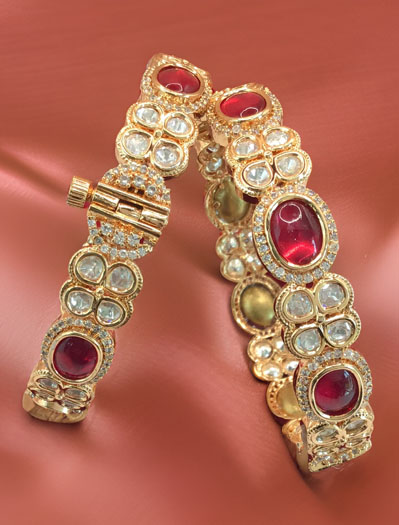 24 carat polish AD Bangles/Kada