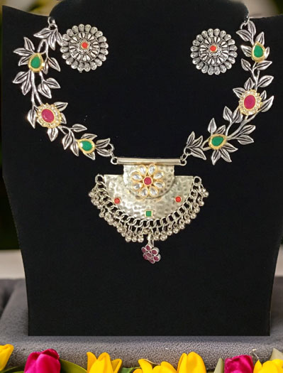 German Silver Necklace Set