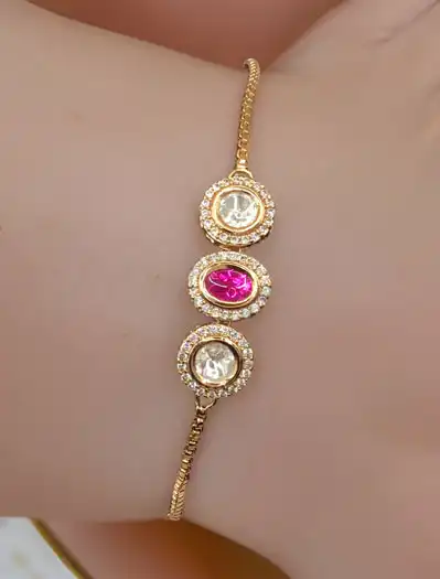 Kundan Rakhi Bracelet