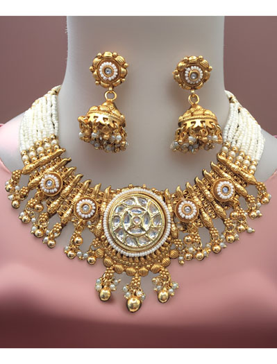 Rajwadi Kundan Designer Choker Set