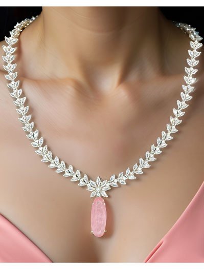 Delicate AD CZ Necklace Set