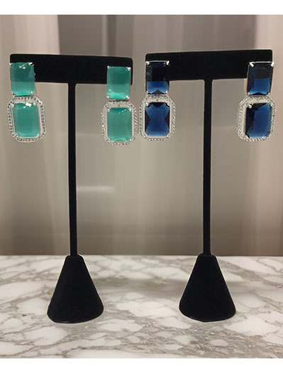 Solid Color AD CZ Earrings